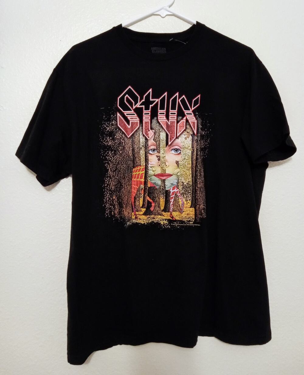 STYX The Grand Illusion Album Art American Classics Graphic T-Shirt Rock SZ L